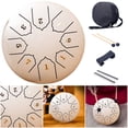 thumbnail image 4 of Tambor etéreo 8 tonos 6 pulgadas tambor sánscrito tambor lengua acero instrumento percusión tambor sin preocupaciones (blanco) 6 pulgadas-8 tonos-Blanco, 4 of 9