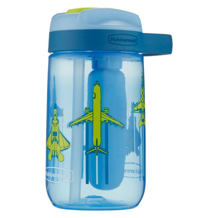 Best Rubbermaid 12 oz. Leak-Proof Sip Kids Water Bottle with Blue Ice Stick, Jet Planes Graphic deal