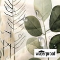 thumbnail image 2 of Sage Green Shower Curtain Eucalyptus Tropical Palm Leaves Green Beige Watercolor Botanical Bathroom Decor Shower Curtain Sets 72x72 Inch, 2 of 6