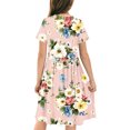 thumbnail image 5 of Babcutegg Teen Girls' Summer wear Dress, Graphic Pattern Crew Neck A-Line Girls' Dress Multicolor 5-6T, 5 of 5