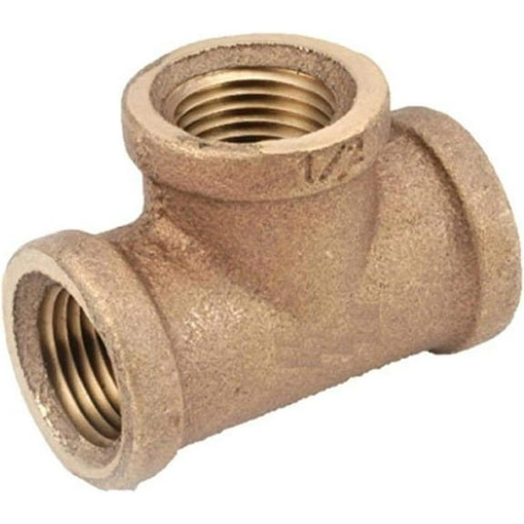 Anderson Metals 738101-08 Low Lead Tee, Brass