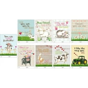 Country Farm Animal Themed Valentine's Day Card Set (Set of 27) Valentine Classroom Kids School Exchange Sharing Farmhouse Tractor Pig Cow Horse Chicken