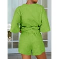 thumbnail image 6 of Sherrylily Women 2 Piece Outfits Loungewear 3/4 Sleeve Tops and Elastic Waist Shorts Lounge Sets, 6 of 6