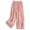 Pink, variant on Women's Cotton Linen Pants, Embroidered Wide Leg Pants, High Waisted Loose Fit Boho Trousers, Comfortable Breathable Casual Palazzo Pants for Women Spring and Summer Beige L
