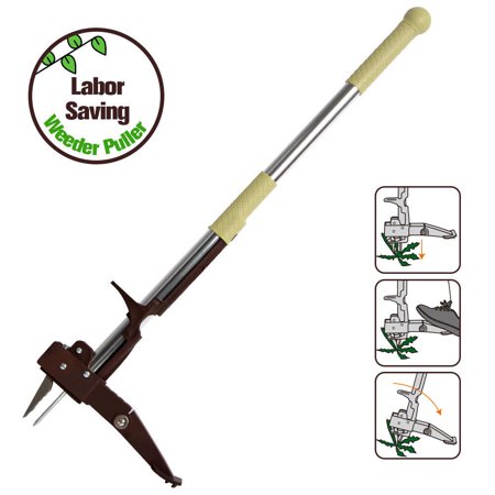 Gardtech 2021 New Stand Up Weed Puller  4-Claws Manual Weeder Remover  Labor Saving Dandelion Weed Removal Weeding Tool with 40-47 inch Adjustable Long Shaft