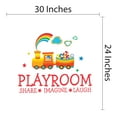 thumbnail image 3 of Playroom Share - Imagine -Laugh - Cute Train Wall Decal for Kids- Vinyl Sticker Decoration for Home, Nursery, Classroom or Playroom-Size : 30" x 24"., 3 of 4