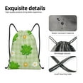 thumbnail image 6 of Kdxio St Patrick's Day11 Print Drawstring Backpack Bag,Waterproof Draw String Back Sack, Gym Drawstring Bags Swim Bag For Unisex, 6 of 9