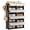 Black, variant on CONCETTA 8 Tier Shoe Rack, 32 Pair Plastic Shelves Storage Organizer for Closet Hallway Bedroom Entryway, 33*12*49, Black