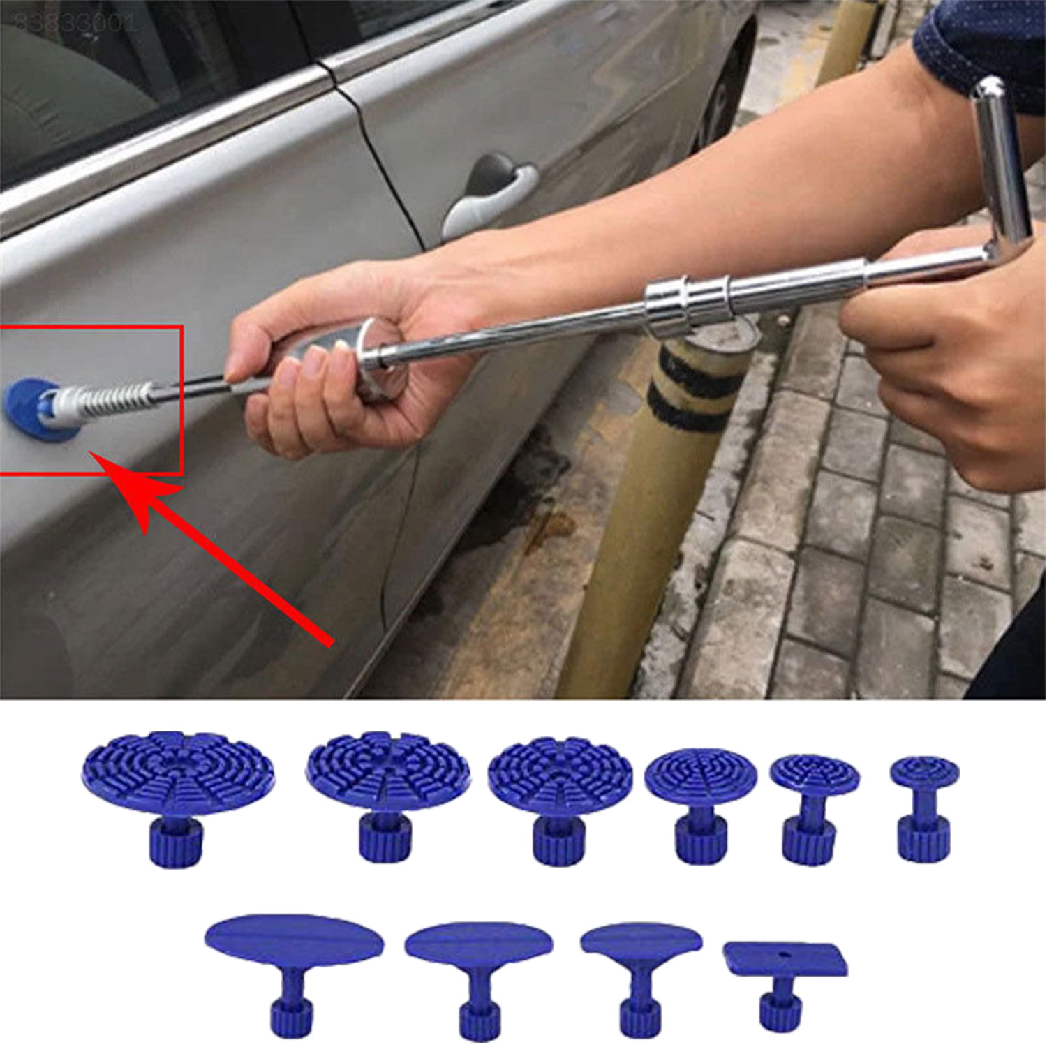 10pc Car Body Paintless Repair Glue Puller Tabs Hail Removal Blue 