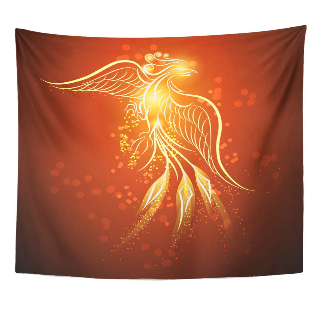 Cozy Plush for Indoor and Outdoor Use Ambesonne Birds Soft Flannel Fleece Throw Blanket Phoenix Rising from The Ashes Multilayered Tail Illustration on Damask Backdrop Multicolor 70 x 90