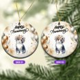 thumbnail image 2 of Happy Anniversary Manx Celebrates Wedding Love Family Party Ceramic Round Ornament Cat Lover Kitten Owner Gifts Home Tree Decor - 01015, 2 of 5