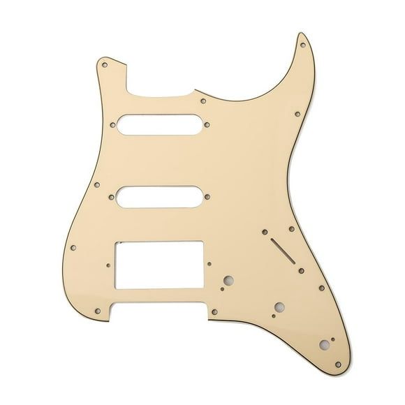 Electric Guitar Pickguard 2 Single Pickup Pick up SSH ST Style Modern Guitar Parts Replacement , Yellow Light Yellow