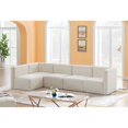 thumbnail image 2 of Meridian Furniture Quincy Sectionnel Modulaire en Velours Crème, 2 of 13