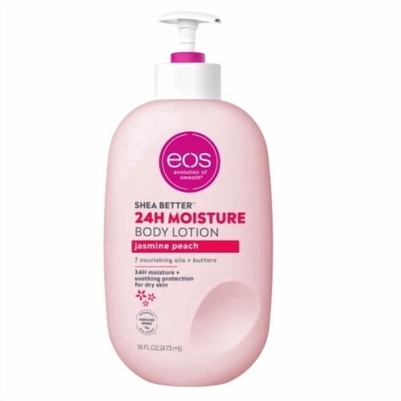 EOS Shea Better Body Lotion Jasmine Peach 24H Moisture 16 fl oz