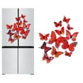 thumbnail image 1 of Red 3D Lifelike Butterfly Fridge Magnet Set – 12Pcs for Valentine’S Day Home Decor, Creative Display, and Gifting, 1 of 9