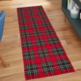 thumbnail image 2 of Better Homes & Gardens Red Corin Plaid Washable Indoor Runner Rug, 24"x72", 2 of 8
