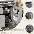 thumbnail image 5 of Modern Bathroom Vanity with 3 Drawers and Storage Cabinet | Create a Tidy and Spacious Bathroom Environment | Enjoy the Convenience of Easy Assembly, 5 of 7
