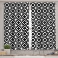 thumbnail image 2 of Ambesonne Black and White Valance & Curtain, Squares Modern, 55"x45", Black White, 2 of 7
