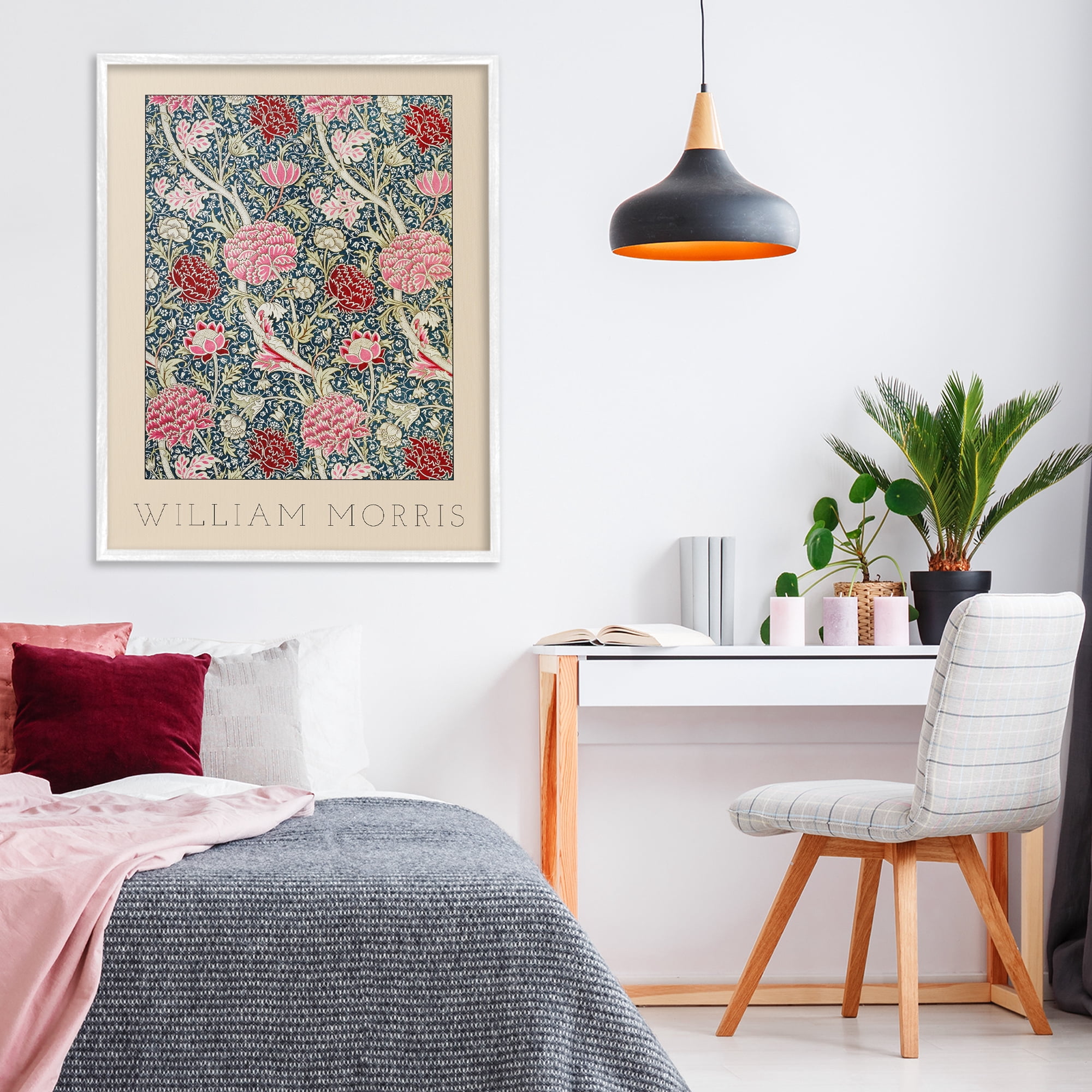 Stupell Industries Ornate Intertwined Flower Classic White Framed Giclee Art, design by Lil' Rue