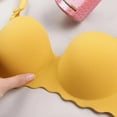 thumbnail image 6 of Spdoo Japanese And Korean Style Candy Conjoined Seamless Gather Comfortable Solid Color Hollow Breathable Bra, 6 of 6