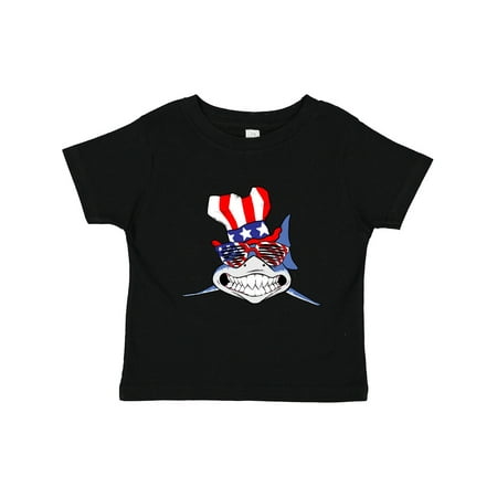 

Inktastic 4th of July Patriot Shark Gift Toddler Boy or Toddler Girl T-Shirt
