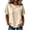 Beige, variant on Women Loose Round Neck t-Shirt Fringe Raw Edge Spliced Short Sleeve Blouse Cotton Linen Casual Tops Beige L