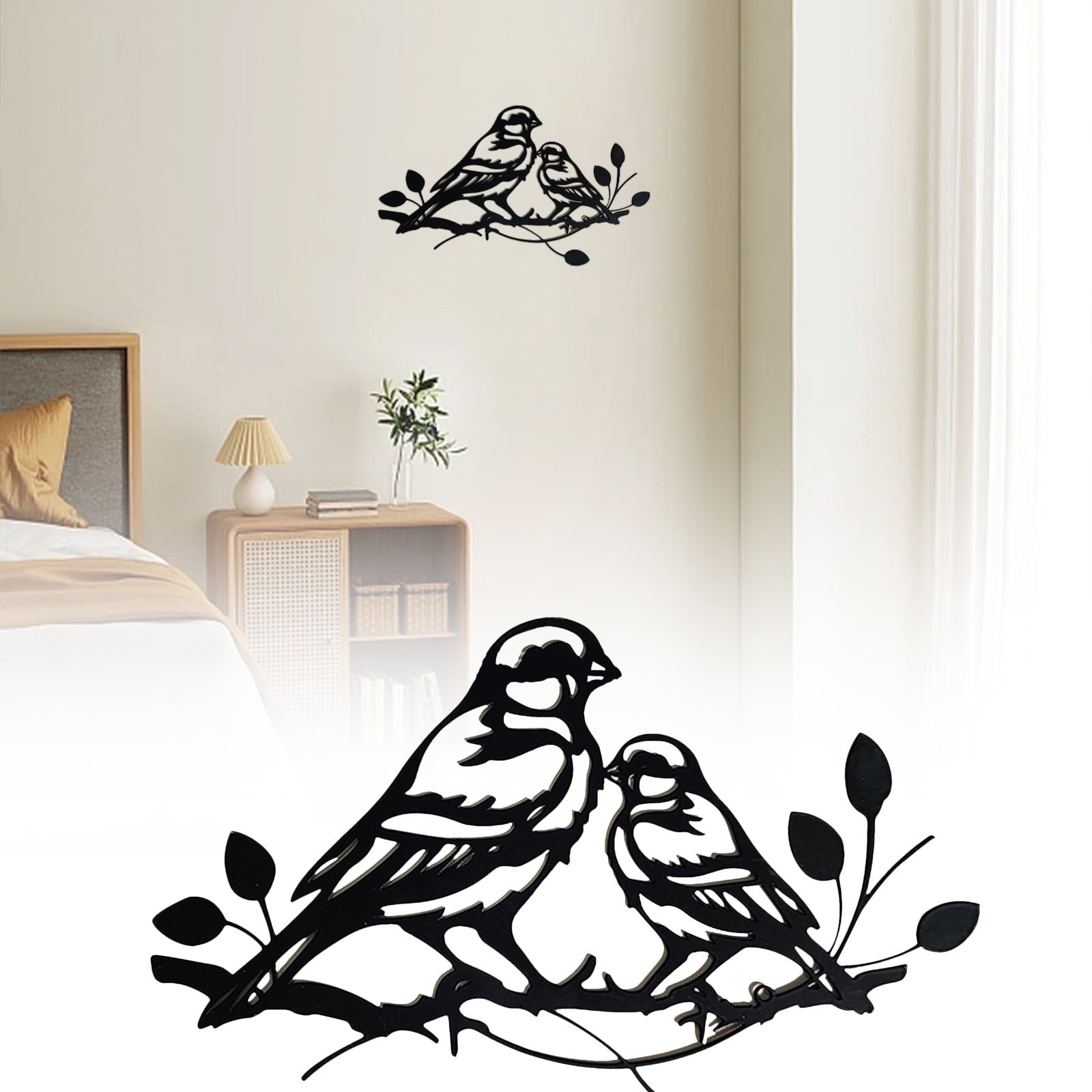 RKZDSR Iron Abstract Wall Hanging Bird Silhouette Indoor Wall Decor Art