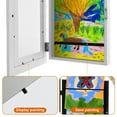 thumbnail image 4 of Art Frame A4 Child Artwork Picture Frame with Fixed Strap Front Opening Photo Frame Wood Frame Horizontal and Vertical Formats for Crafts Drawing, 4 of 8