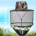 thumbnail image 3 of Moustiquaire Extérieur Tête Chapeau Moustiquaire Chapeau Couvre-Face avec Fermeture Éclair Mouche Protection Filet Chapeau pour la Pêche Randonnée Jardinage, 3 of 9