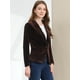 thumbnail image 4 of Abrigo De Oficina Para Mujer Chaqueta De Terciopelo Con Botones Y Cuello Chal Sólido Marrón oscuro L, 4 of 7