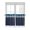 Blue, variant on Half Window Curtains 24 Inches Long, Blue Coastal Window Treatment Curtain Drapes, Japanese Style Wave Fish Textured Short Curtains Tiers for Kitchen Over Sink, 27.5"x24", 2 Panels