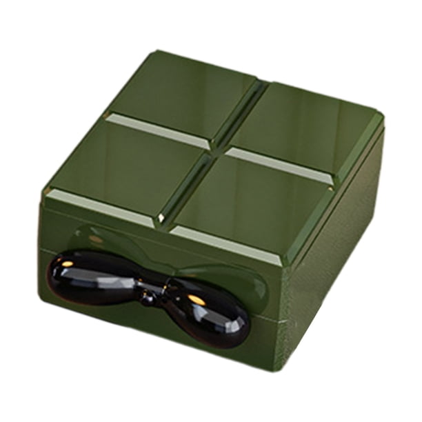 Joyero de 7 compartimentos, organizador portátil para guardar pendientes, estuche de plástico con tapa, minicaja para anillos, organizador de joyas de viaje.