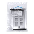 thumbnail image 3 of Construct Pro 6-Port Keystone Stainless Steel Wall Plate (Color: Silver), 3 of 5