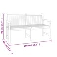 thumbnail image 4 of vidaXL 5 Piece Garden Dining Set Solid Wood Teak, 4 of 5