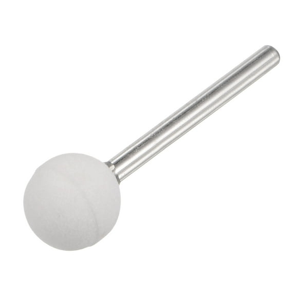 Uxcell Abrasive Ball Mounted Stone Grinding Bits White Corundum 1/8" Shank 0.47" Dia 5 Pack