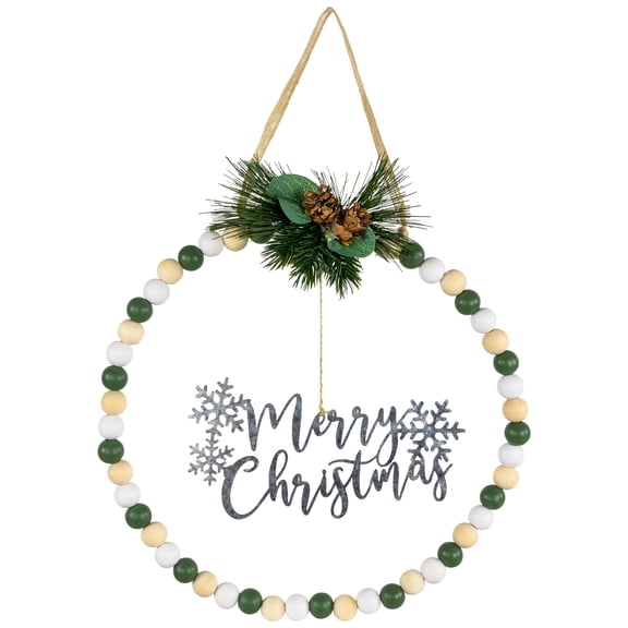 Northlight 12" Beaded Merry Christmas Wall Decoration