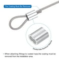 thumbnail image 4 of Uxcell Wire Rope 131Ft 304 Stainless Steel 1/8" with 10Pcs Sleeve Transparent, 4 of 7