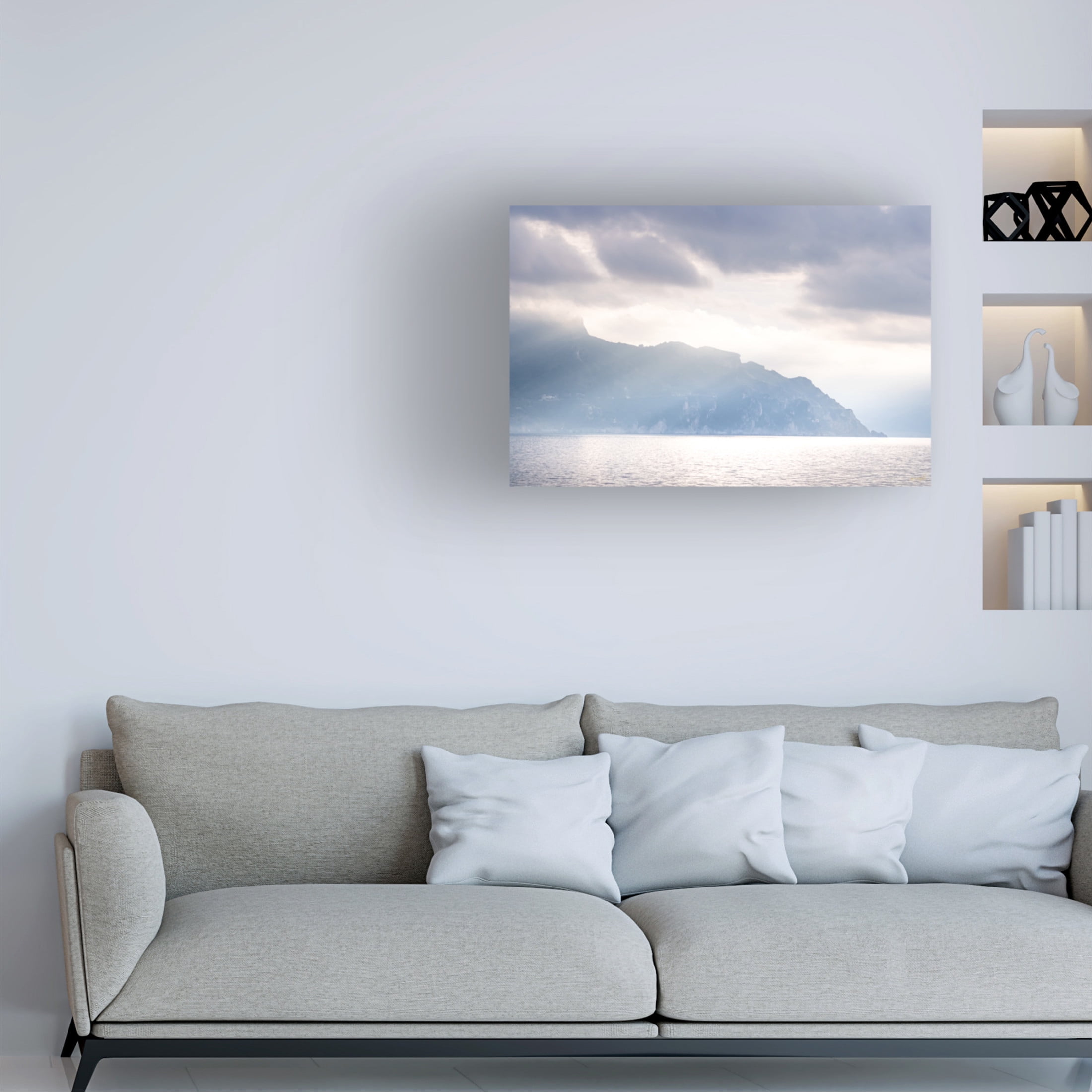 Canvas Wall Art - Life BeautifuLEE 'Sun Breaking Through Island' Wall Art for Living Room, Bedroom, or Office Décor by Trademark Fine Art - 32 x 22 Inches