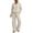 Beige, variant on Women's Sweatsuits 2 Piece Outfits Lounge Sets | Cozy Airport Outfits,Casual Sweat Sets for Fall And Winter,Half Zip Pullover And Baggy Sweatpants with Pockets QURATI