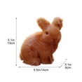 thumbnail image 3 of Luoshdecor Flocked Bunny Easter Decorations,Artificial Brown Moss Rabbit Sculpture Easter Decoration Party Gifts Table Graden Home Decoration, 3 of 7