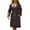 Coffee, variant on Women's Wool Blend Coat Oversized Long Winter Dress Coats for Women Thicken Warm Pea Coat Jackets Outerwear Beige XL