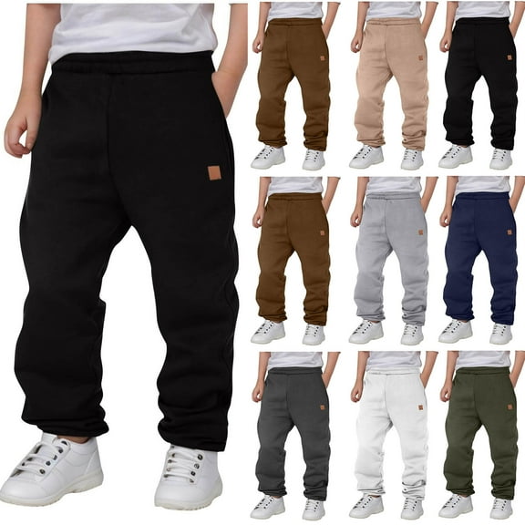 Piuwrlz Teen Sweatpants Boys Jogger Pants Relaxed Fit Pant Dark Blue Size 150