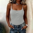 thumbnail image 2 of Posijego Women's Tank Tops Spaghetti Straps Built in Bras Sleeveless Camisoles Tank Tops Summer Undershirts for Women, 2 of 5