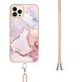 thumbnail image 3 of iPhone 13 Pro Case 6.1-inch, Allytech Marble Serious Ultra Thin Soft TPU Rubber Drop Protection Shock-Absorbing Anti-scratch Lanyard Case Cover for Apple iPhone 13 Pro 6.1-inch,Pink, 3 of 4