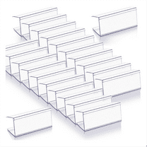 New Arrivals 100 Pcs Wood Shelf Label Holders Clear Plastic Price Tag