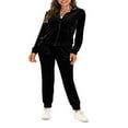 thumbnail image 1 of CNKOO Ladies 2 Piece Tracksuits with Zipper Hoodie Sweatshirt and Sweatpants, 1 of 6