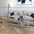 thumbnail image 5 of Evelyn&Zoe Dixon 46" Wide Rectangular Coffee Table, Satin Nickel, 5 of 11