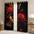 thumbnail image 2 of Castle Fairy Red Rose Curtains Pack of 2 (42x84 Each),Butterfly Curtains Blackout, 2 of 6