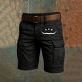 thumbnail image 2 of Cargo Shorts for Men 2026 Summer Casual Vintage Western Cowboy Style Printed Straight Leg Shorts with Pockets Workwear, 2 of 4