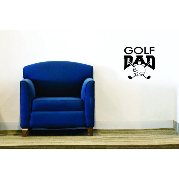 Decal - Peel & Stick Wall Sticker : Golf Dad Sports Father Son Daughter Boy Girl Teen Home Decor Picture Art Size :16 Inches x 16 Inches
